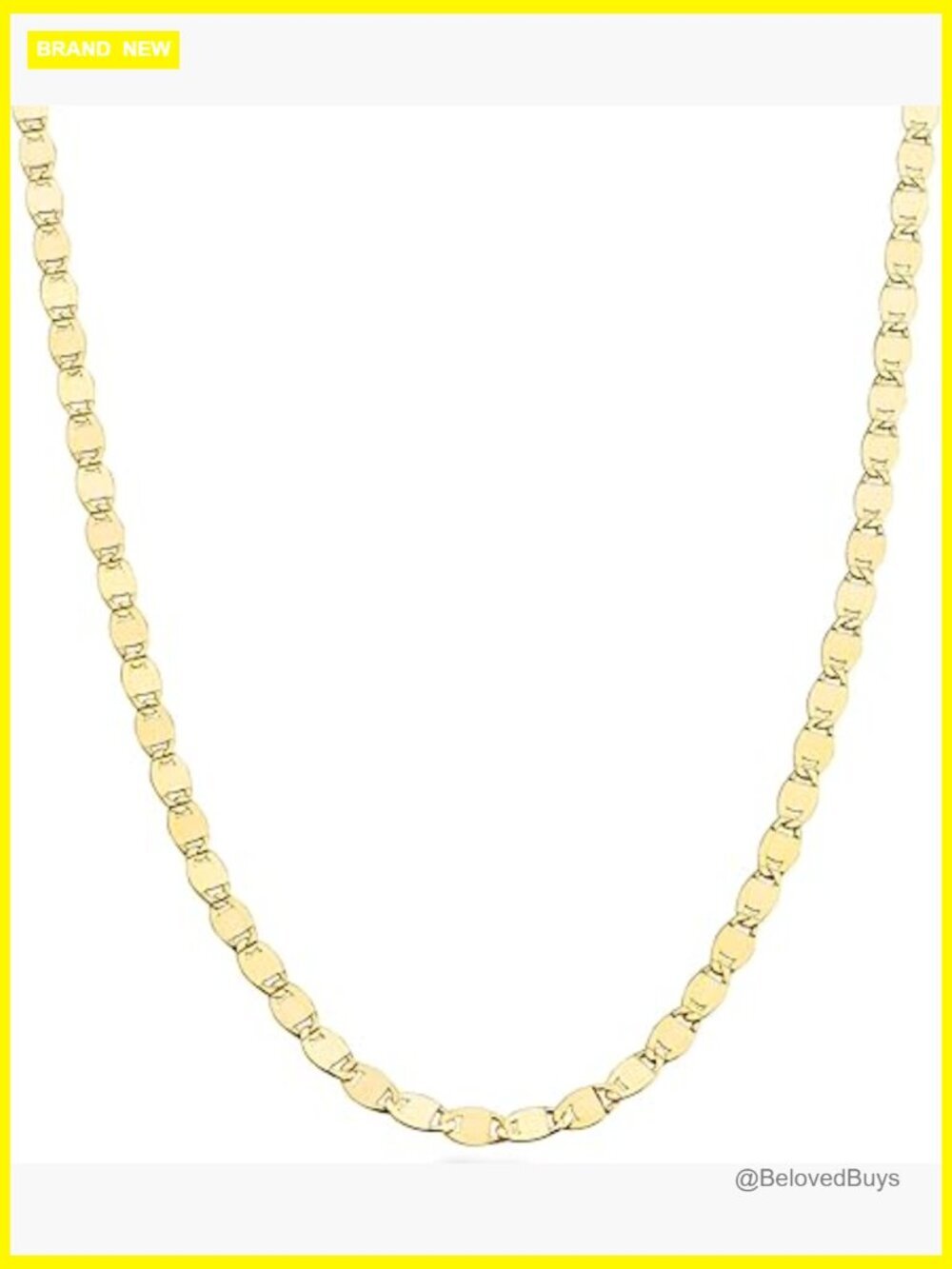 18 Inch Sterling Silver Sparkle Chain Necklace, 925 Italy Made